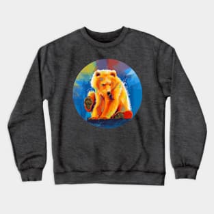 Play with a Bear Digital Painting Crewneck Sweatshirt